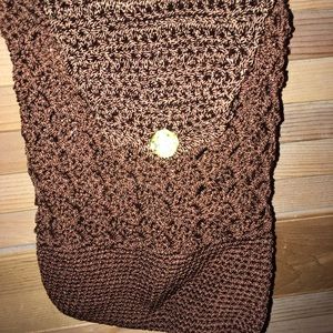 Handmade crochet shoulder bag.